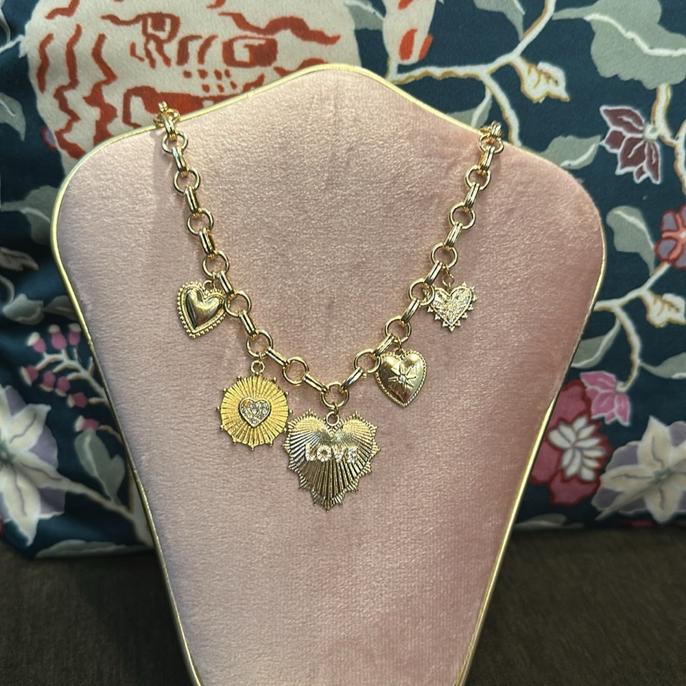 Altar’d State | Cubic Zirconia‎ Heart Charm Necklace | NWT